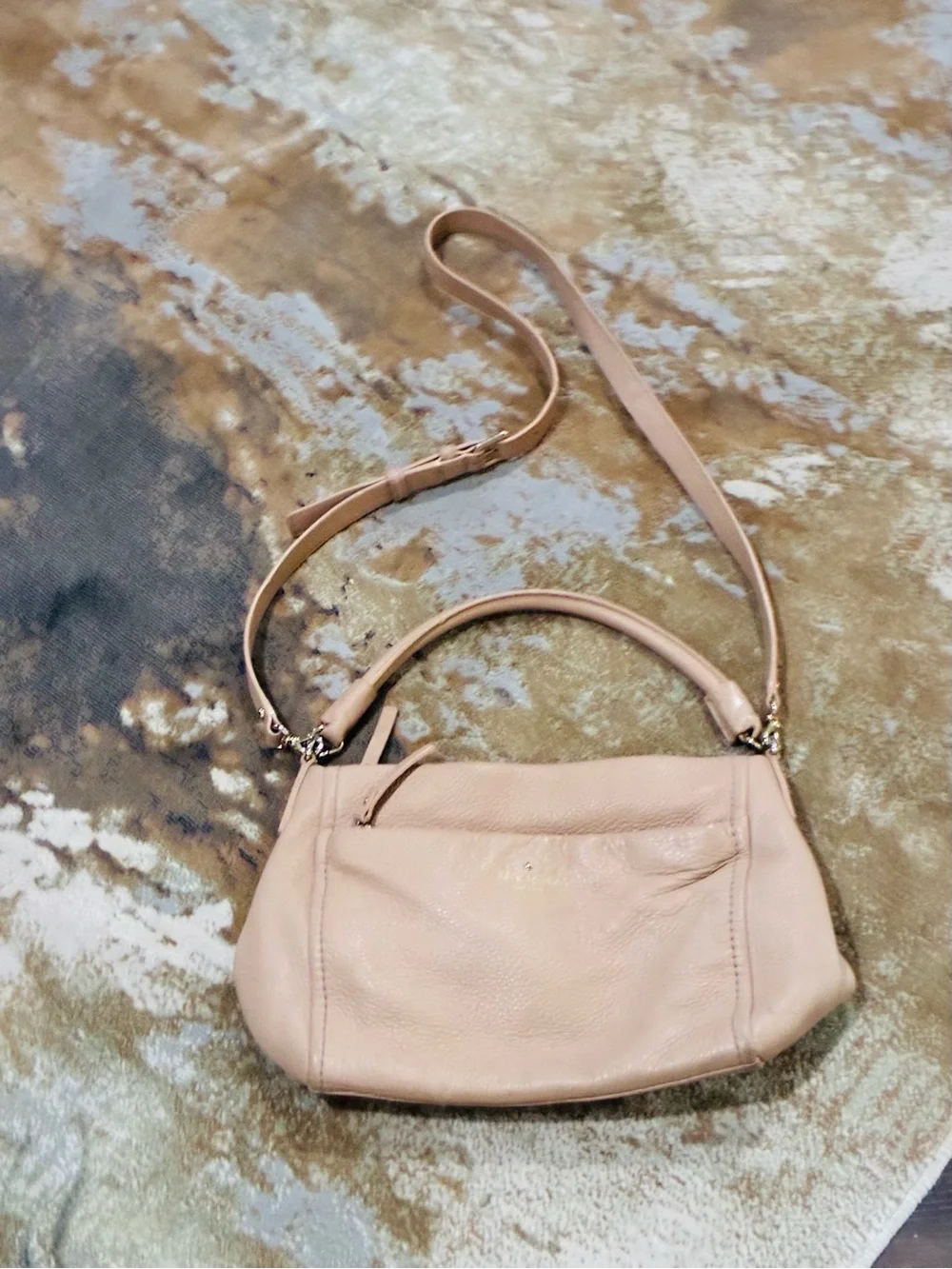 Kate Spade Cobble Hill Little Curtis Beige Pebbled leather Handbag